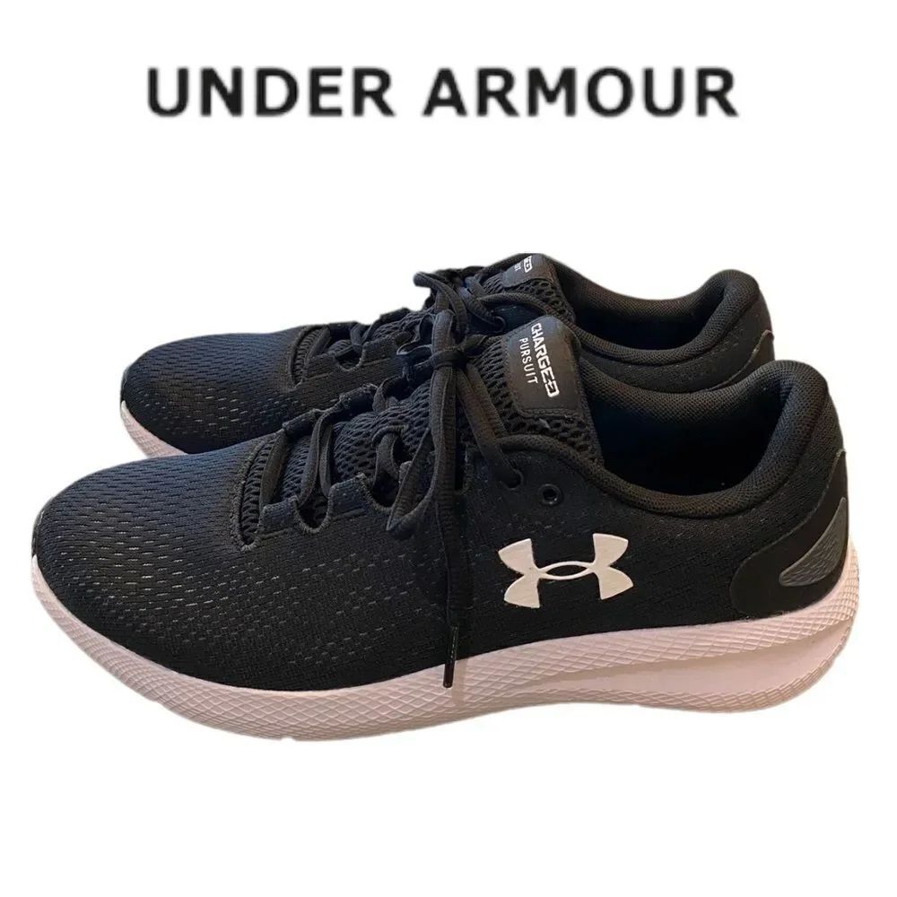 NEW Under Armour UA Charged Pursuit 2 Women's Black White Sneakers 9 9.5 10 11